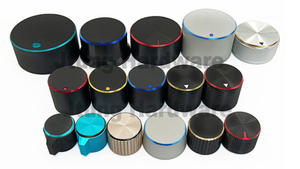 Múltiples modelos negro plata aluminio Push Fit potenciómetro Swith codificador perilla de Control de volumen para dientes Spline y ejes D - Product Image 5