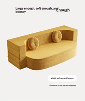 Stoff-Kompressionssofa, Einsitzer, Wohnzimmer-Chaiselongue, Exportqualität, Modulares Schlafsofa, Abnehmbar, Waschbar, Lazy-Style, Lässig