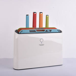 모던 스마트 칼과 도마 세트: 자동 세척 기능 및 색상 구분 정리함 포함 - Product Image 2