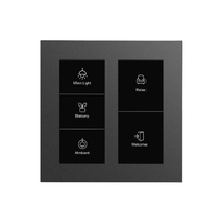 Interrupteur mural intelligent à bouton-poussoir GTD 22MBS KNX 20-30V, norme britannique, 5 boutons, pour hôtel/maison/bureau
