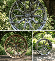 Jantes en alliage d'aluminium forgé à cinq branches M Sport pour Tesla Model 3/Y, finition gunmetal satiné, neuves, 18-20 pouces, 20 mm, 25 mm