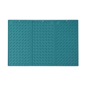 Tapete de Silicona Plegable para Secar Platos, Tapete Escurridor de Platos Triple, Alfombrilla Plegable para Secar Platos, Tapete Antideslizante de Silicona para Fregadero - Product Image 1