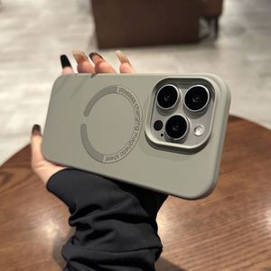 เคสโทรศัพท์ระบบแม่เหล็กชาร์จไร้สายคุณภาพสูงซิลิโคนเหลวแท้สำหรับ iPhone 16 PRO MAX 15 Pro 14 PLUS 13 12 11 - Product Image 6