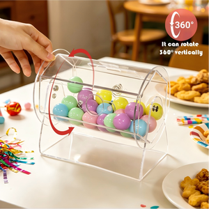 Nuevo Tambor de Lotería Giratorio Hexagonal de Acrílico, Caja de Bolas de Colores para Sorteos en Bodas, Fiestas y Eventos Anuales - Product Image 1