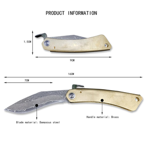 Mini couteau de camping à lame fixe tout en acier, couteau portable tranchant pour viande et fruits avec manche personnalisable, lame 5Cr13Mov - Product Image 6