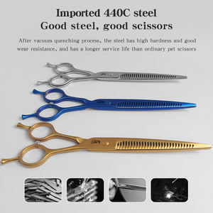 กรรไกรตัดแต่งขนสัตว์เลี้ยง JP440C ขนาด 7.25 นิ้ว อัตราการตัดบาง 70% สำหรับสุนัข/แมว รุ่น Beauty Refine รูปทรงกรรไกรปลายแหลม - Product Image 2