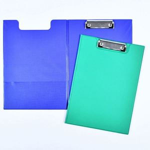 YS78 A4 Foldable Clip Board Pvc Double Sided <b>Clipboard</b> With Pocket Board Clip for School Hospital Office - Product Image 2