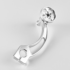 Bras de frein de moto Qiangye 8 mm, pièce de modification universelle, finition argentée, apparence unique - Product Image 4