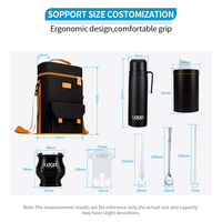 Sac isotherme Yerba Mate réutilisable en polyester imperméable portable pour le transport de nourriture, de boissons, de tasses, de housses de Offre Spéciale avec logo personnalisé