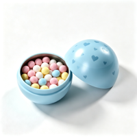 Boîte en fer blanc sphérique personnalisée imprimée, recyclable, de qualité alimentaire, pour bonbons, chocolats, emballage cadeau, avec logo de la marque Hengjia