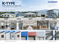 VICDOWEX Bâtiment préfabriqué modulaire de type K personnalisé avec un design contemporain pour le logement des travailleurs du bâtiment et des bureaux de chantier