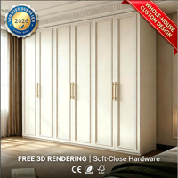 Grande armoire de chambre à coucher en MDF, livraison directe d'usine, armoire de rangement portable pour vêtements