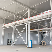 Estructura de Acero para Almacenes Ligeros, Talleres, Fábricas Industriales, Edificios Prefabricados con Estructura Metálica en Forma de H, de Gran Vano, para Logística y Alimentos