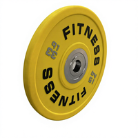 Pelat Beban Warna Berkualitas Tinggi Portabel untuk Penggunaan Komersial 5-25 KG 10-55 LB untuk Latihan Gym Angkat Berat CPU Urethane Bumper