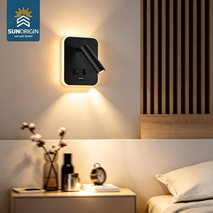 Lampe murale LED moderne réglable avec port de charge USB pour la décoration intérieure et les villas – Tension d'entrée et couleur - Product Image 1