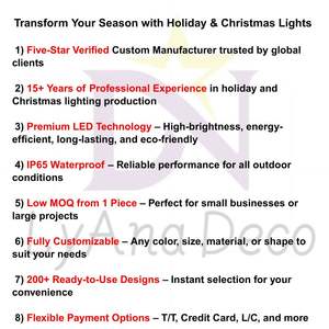 <span class=keywords><strong>Luces</strong></span> Navideñas LED 3D Plegables para Exteriores con Oropel Dorado para Decoración de Calles y Parques - Product Image 5