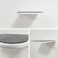 Metall-Katzenregal Wandmontiert Gebogenes Katzenbett Möbel Kletterwand-Halterung für Katzen zum Sitzen und Schlafen