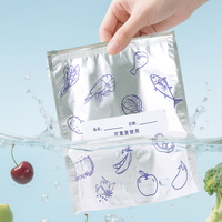 Sacs de congélation réutilisables personnalisés avec fermeture éclair, sachets d'emballage alimentaire en aluminium pour la conservation de la viande, des fruits et des légumes