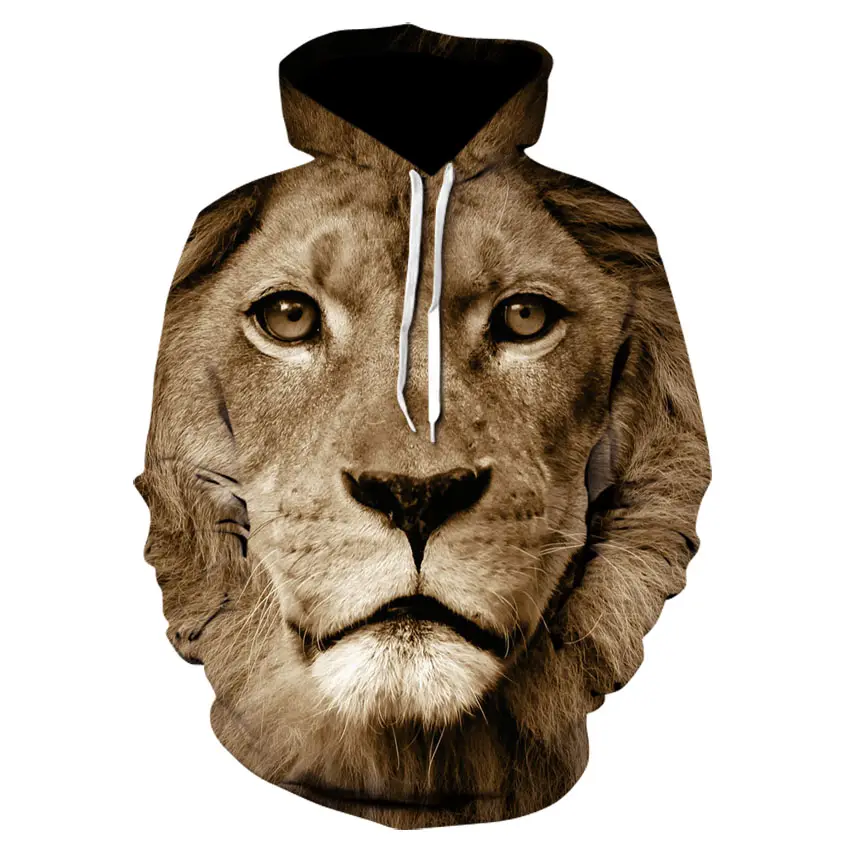 Custom Your Own Design Polyester Material Logo Print Custom Personalized Sweatshirt Hoodies Unisex Tiger