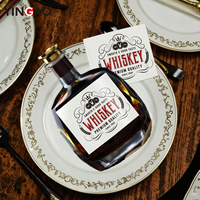 Étiquette personnalisée pour bouteille d'alcool (Whisky, Tequila, Gin) – Autocollant avec logo, dorure à chaud et UV en rouleau