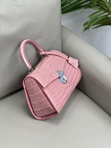 Bolso de Mano de Piel de Cocodrilo Genuina de Lujo para Mujer, Color Rosa Claro, Bolso de Hombro de Cuero Exótico de Alta Calidad - Product Image 2