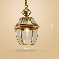 Luminaires suspendus en cuivre de style européen, luminaires de couloir en verre, luminaires suspendus à LED, lumière froide/neutre/chaude, salon moderne