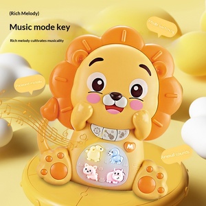 Nouveaux jouets musicaux électroniques en plastique pour enfants, interactifs parent-enfant, éducatifs, mignons, en forme d'animaux : <span class=keywords><strong>lion</strong></span>, éléphant - Product Image 2