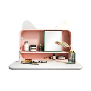 Đồ Nội Thất Phòng Ngủ Hiện Đại Bằng Vải Màu Hồng Gắn Tường Gương Di Chuyển Vanity Dresser Cô Gái Bàn Trang Điểm - Product Image 6