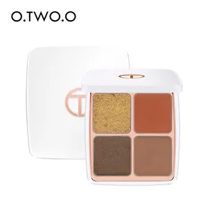 O.TW O.O 무료 샘플 뜨거운 판매 슈퍼 품질 착용 아이 섀도우 형광펜 메이크업 팔레트 4 색 아이 섀도우