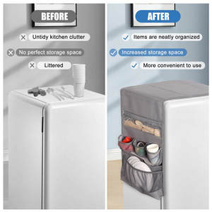 Fridge Organizers for <b>College</b> Dorm Fridge Dust Cover for Refrigerators Hanging Mini Fridge Caddy Organizer Storage <b>Bag</b> - Product Image 3