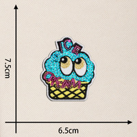 Offre Spéciale Brodé Cerise Glace Sequin Fer-sur Applique Feutre Patcr Papillon Lèvres Patch pour Chapeau Livraison Rapide