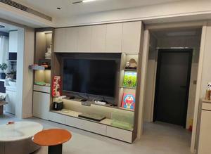 Modern Wood LCD <b>TV</b> Stand Set with Storage Cabinets for Living Room <b>Wall</b>-Mounted <b>TV</b> Cabinets - Product Image 5