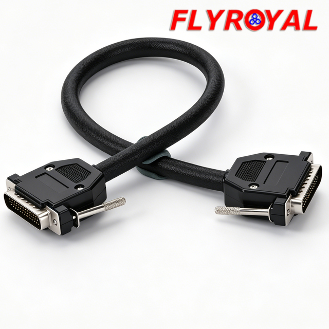 High Density 44 Pin D-SUB Male to Male Industrial Control Signal Wiring Harness Assembly Cable Assembly