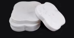 Juego de posavasos de mármol blanco pulido de 4 piezas, artesanías de piedra elegantes para decoración del hogar - Product Image 6