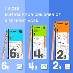 MD0168 2B triangolare vendita di articoli di cancelleria per bambini giocattoli <span class=keywords><strong>bellissimi</strong></span> strumenti matite spesse - Product Image 4