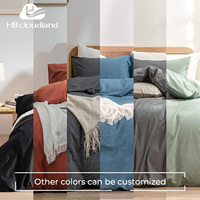Ensemble de draps en bambou Cloudland, ensemble de draps en bambou personnalisé, 4 pièces, ensembles de draps en bambou