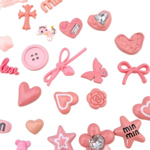 Cute Pink <b>Bow</b> Diy Jewelry Accessories Hair <b>Clips</b> Mixed Plastic Resin Craft Supplies Middle Size Manual Made - Product Image 5
