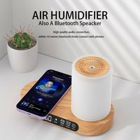 Humidifier Ultrasonik Pintar Berkualitas Tinggi 2024, Diffuser Aroma, Speaker Musik, Lampu LED Malam, Dikendalikan Aplikasi, Nirkabel