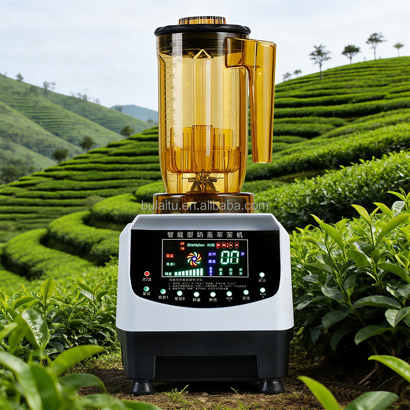 Commercial Heavy Duty Intelligent Tea Extractor Smoothies Maker Blender Touchpad Control 5+ Speeds Milk Tea Cafe Hotel