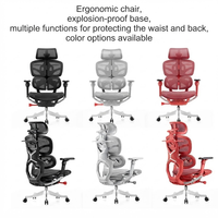 Chaise de bureau ergonomique moderne, chaise de bureau ergonomique en maille, chaise de bureau en tissu tissé avec repose-pieds, chaise de pause déjeuner pour le patron