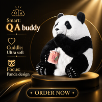 Giocattolo Interattivo AI in Peluche a Forma di Panda, Bambola Intelligente, Compagno Emotivo, Giocattolo Educativo per Bambini
