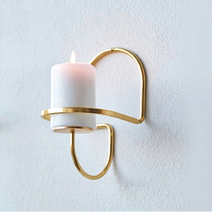 Modern Design Iron Gold Handmade <b>Wall</b> <b>Candle</b> Stand Lightning Christmas <b>Candle</b> <b>Holder</b> Home Hotel Restaurant <b>Wall</b> Mount - Product Image 1