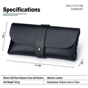 Wholesale Custom <b>Glasses</b> <b>Case</b> Logo Luxury PU Leather Sunglasses Pouch Portable Dust-proof Storage - Product Image 3