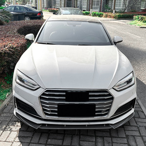 Audi A5 S5 F5 2017-2020 Front Lip Spoiler Matte Piano Black Carbon Fiber Texture Tuning Style Small Surround Kit - Product Image 2