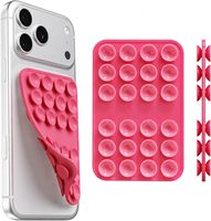 Support de téléphone en silicone à ventouse double face, fixation puissante, impression de logo, support de téléphone coloré à adsorption double face