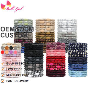 Belleworld <span class=keywords><strong>ยาง</strong></span><span class=keywords><strong>รัด</strong></span><span class=keywords><strong>ผม</strong></span>แบบบิดสำหรับผู้หญิง15ชิ้น/แพ็ค4ซม. <span class=keywords><strong>ยาง</strong></span>ยืดแบบหนาไม่ลื่น - Product Image 1