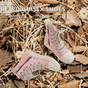 Zapatillas de deporte Retro Unisex de encaje ancho para mujer, calzado informal para exteriores, suela gruesa, cuero ligero, malla superior, PU, triangulación de envíos - Product Image 3