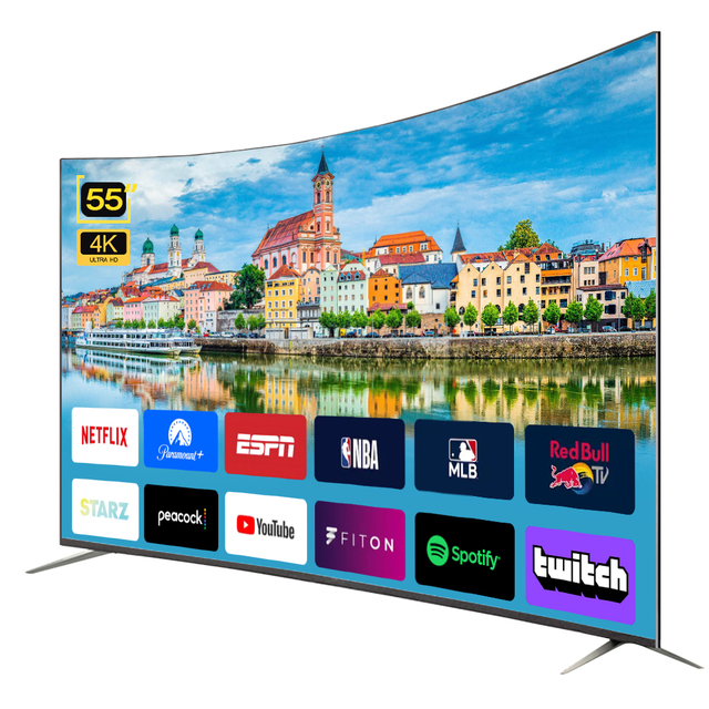 Curved TV 55inch Explosion-proof Screen 4K UHD Smart TV 55 65 Inches LED TV Television