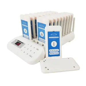 JT-919 Wireless Waterproof Table Buzzer Guest Queue Call System Vibration Pager Calling System For Restaurant Cafe