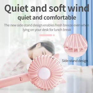 Custom Logo USB Handheld <b>Three</b>-Speed Bladeless Electric Air Cooling Fan for Outdoor Use in Hotels and RVs - Product Image 2